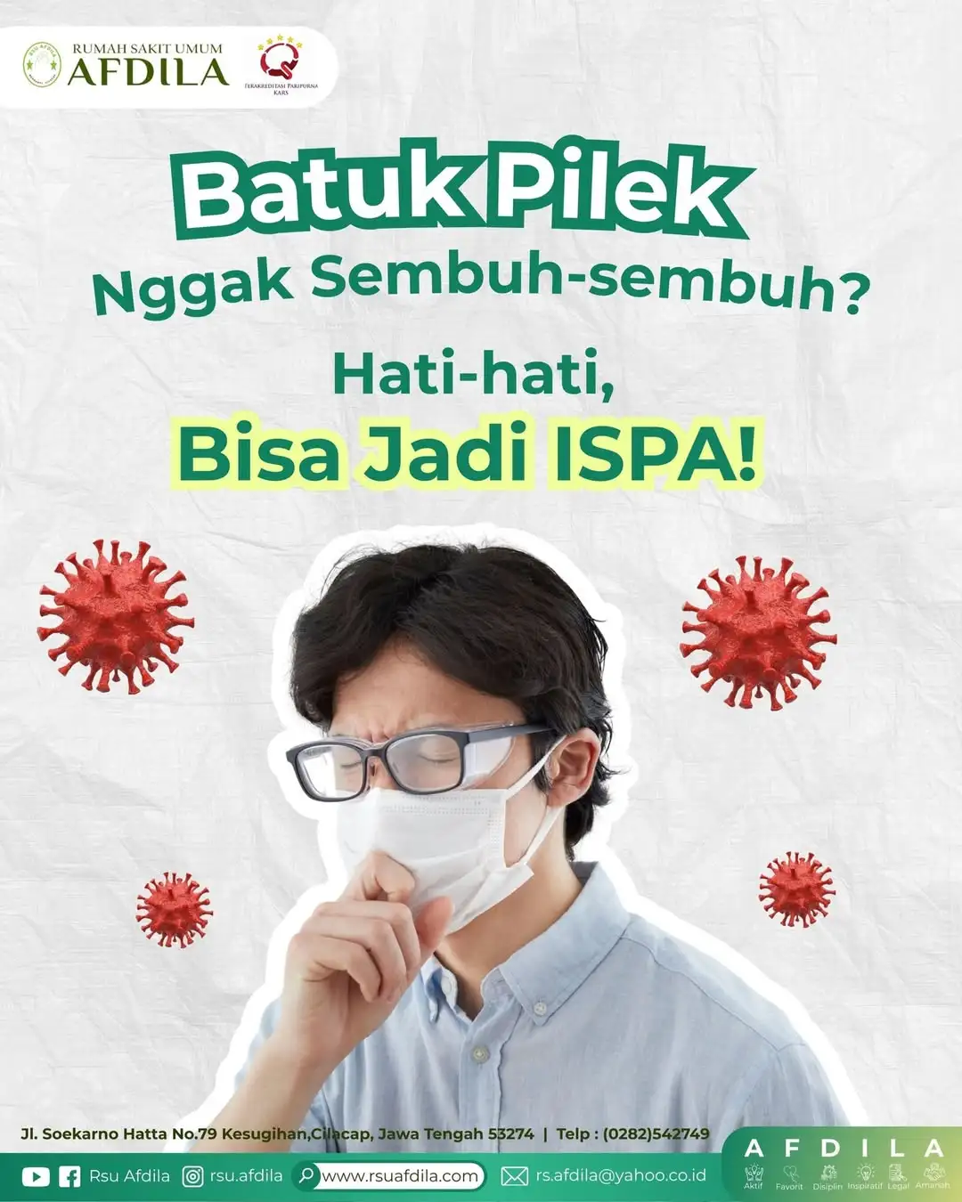Batuk pilek = biasaBatuk pilek tak kunjung sembuh = 🚨 Waspada ISPA!