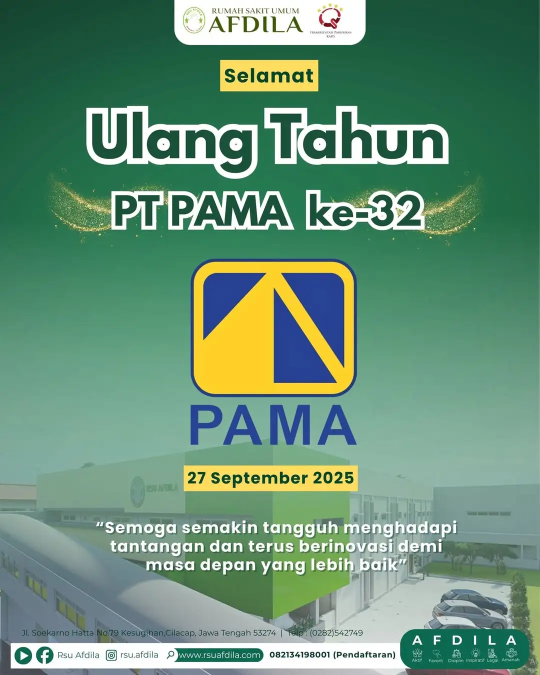 Selamat Ulang Tahun ke-32 PT PAMA 🎉