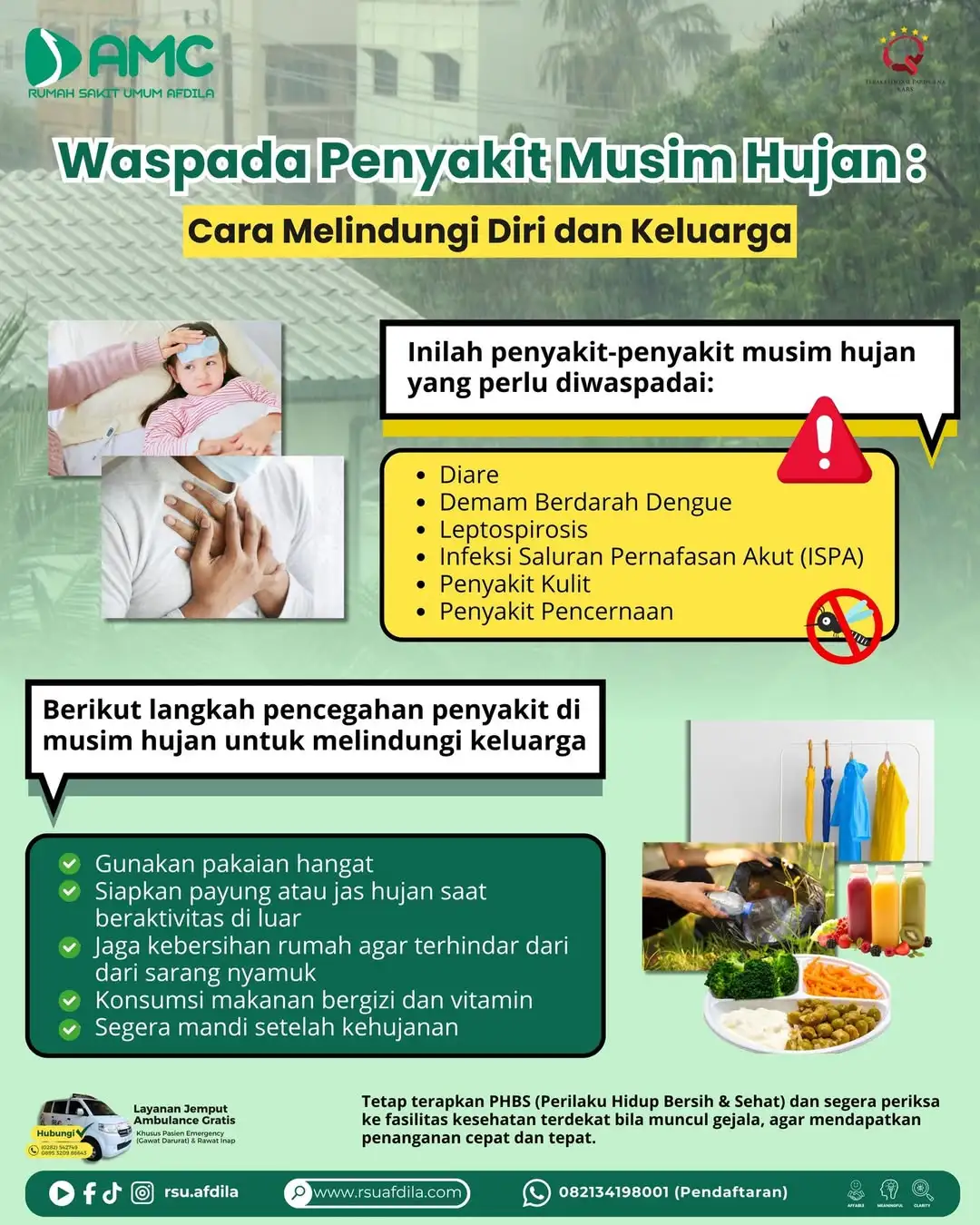 Yuk lindungi diri dan keluarga dari penyakit musim hujan!