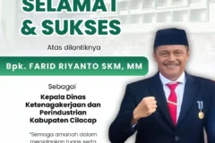 Selamat kepada Bapak Farid Riyanto SKM, MM.
