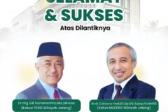 Civitas Hospitalia RSU Afdila Cilacap mengucapkan Selamat & Sukses atas dilantiknya: