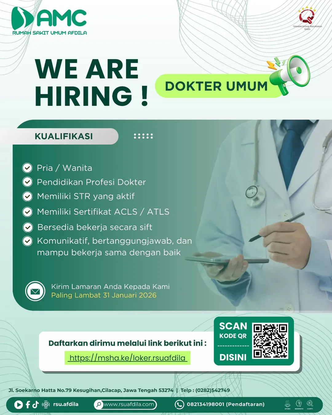 ✨ WE ARE HIRING – DOKTER UMUM ✨